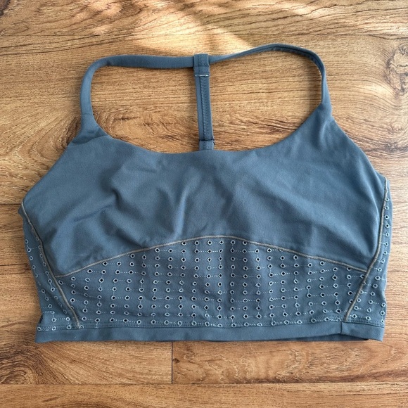 PrAna Faro Bralette Sports Bra in Chalkboard. Eyelet designs. Small. Like New. - Picture 3 of 11